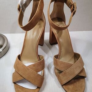 Ann Taylor Gigi Suede Block Heel Sandal.